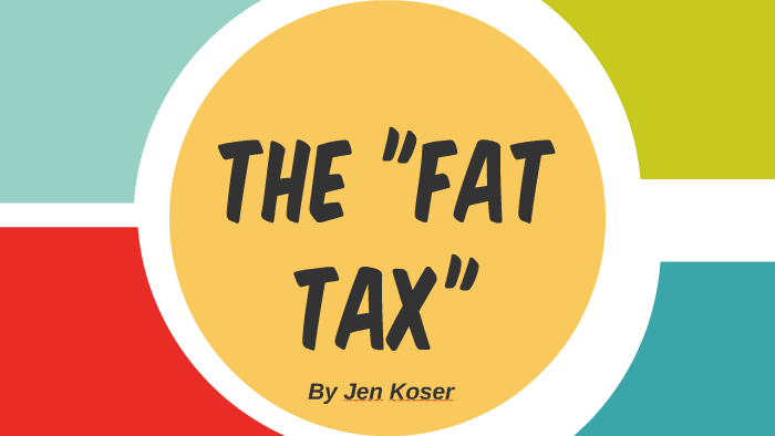 The Fat Tax – what bullshit this is!