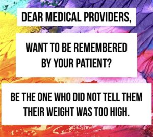 Here is GREAT Response For a Fat Phobic Doctor or Medical Staff